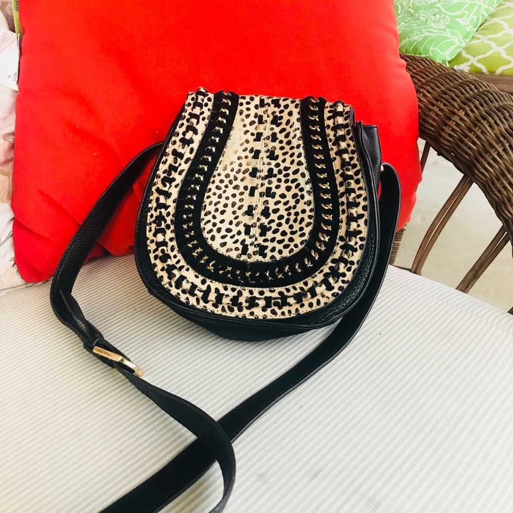 Aimee Kestenberg Black and Cream Crossbody Bag